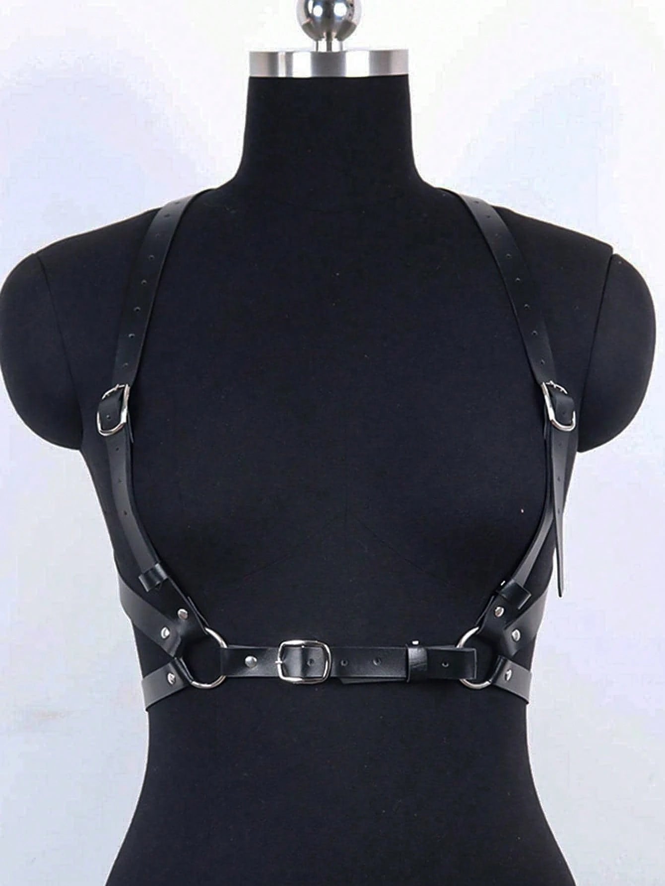 1pc Women's Black Punk Style X-Back Sexy Backless Harness, Suitable For Party, Music Festival, Photoshoot, Stage Performance, Daily Wear, Date, Gathering, Etc.