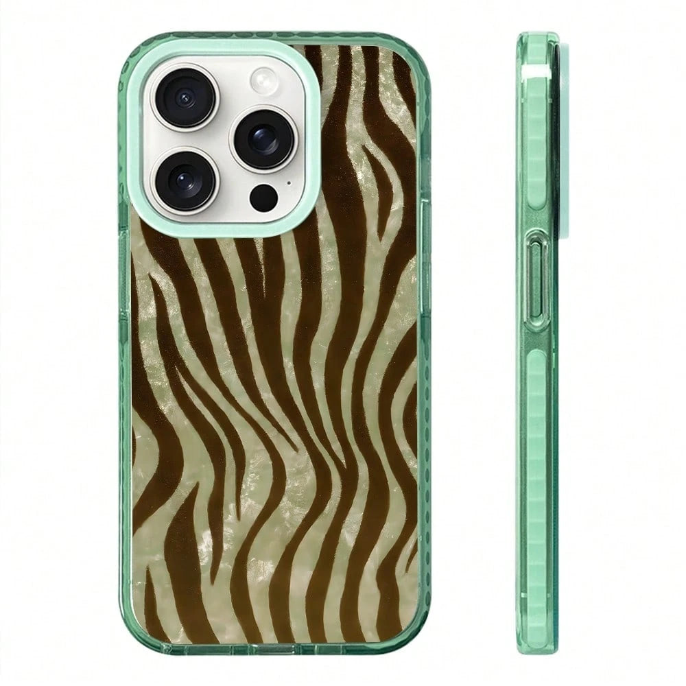 1PC Zebra Print Phone Case, Animal Skin Style, Phone Case For IPhone 17 Pro Max 17 Air 17Pro 16 15 14 13 12 11 Pro Max, Gift, Bold Stripes Pattern, Wild Animal Design, Striped Texture, Nature Lover P