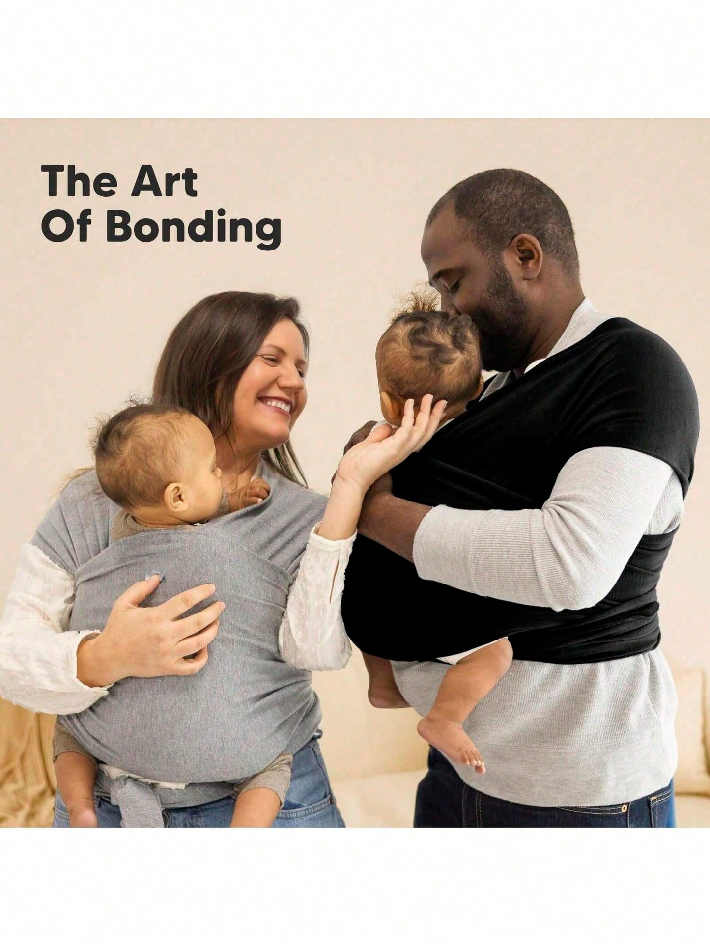 1PCS 196.85"X17.7" Black Baby Wrap Carrier-All In 1 Original Baby Carrier Newborn To Toddler Sling, Easy To Wear, Hands Free Bonding, Lightweight