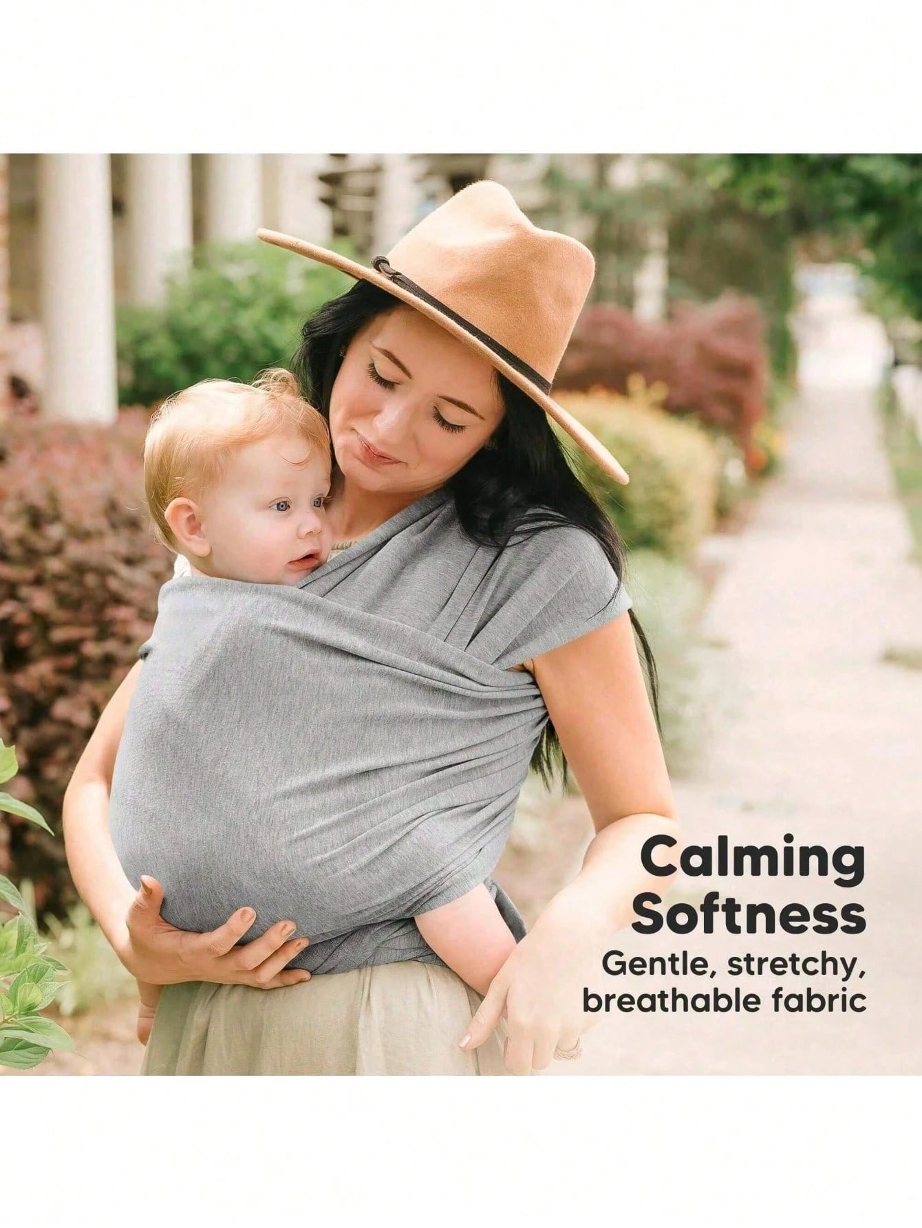 1PCS 196.85"X17.7" Black Baby Wrap Carrier-All In 1 Original Baby Carrier Newborn To Toddler Sling, Easy To Wear, Hands Free Bonding, Lightweight