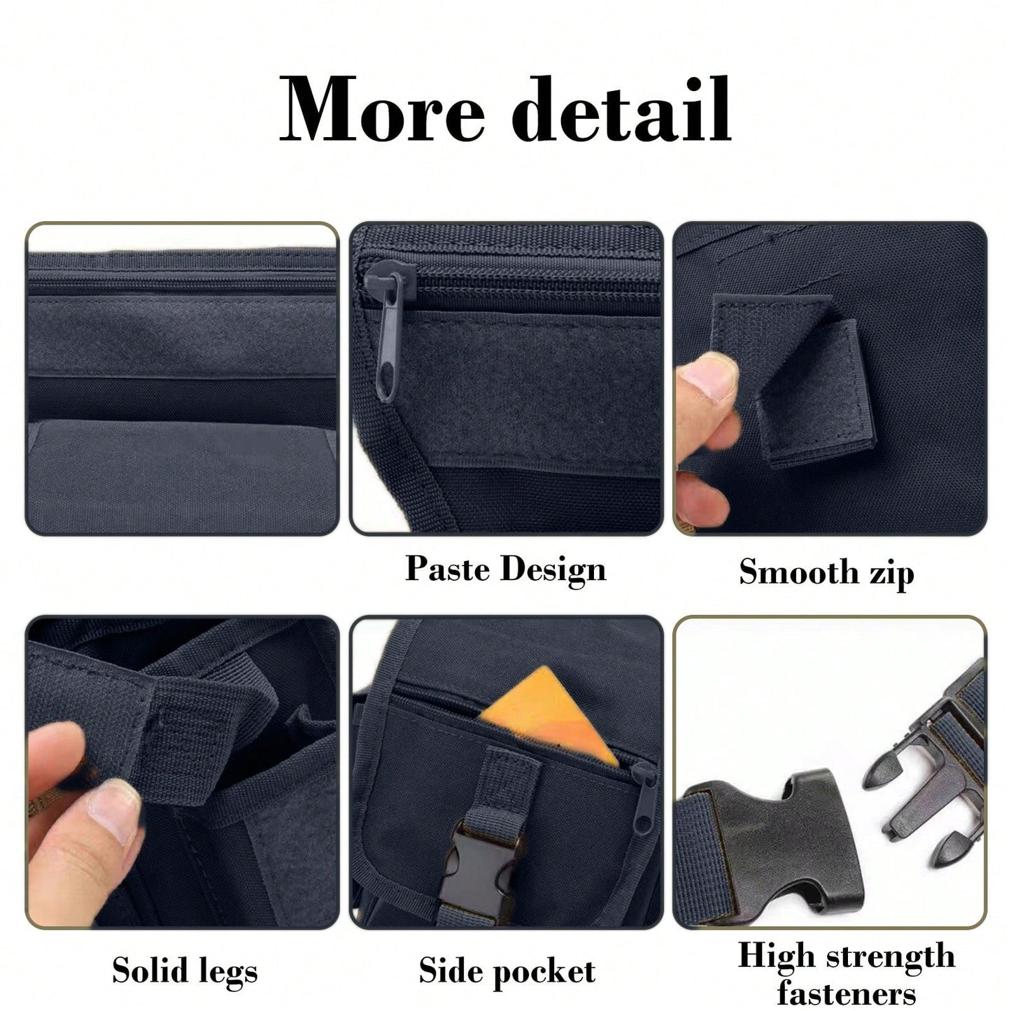 1PCS Cycling Leg Bag Outdoor Thigh Pack, Tactical Molle Waist Pack With Multi-Layer Storage Compartments, Adjustable Straps For Mountain Biking Motorcycle Riding Hiking Travel Festival Essentials EDC