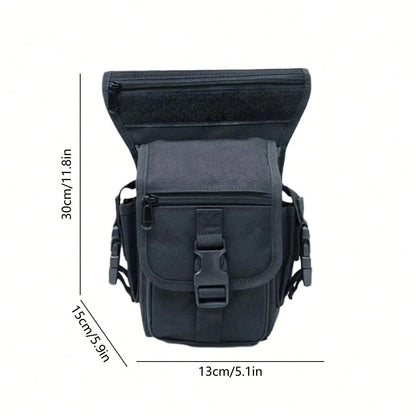 1PCS Cycling Leg Bag Outdoor Thigh Pack, Tactical Molle Waist Pack With Multi-Layer Storage Compartments, Adjustable Straps For Mountain Biking Motorcycle Riding Hiking Travel Festival Essentials EDC
