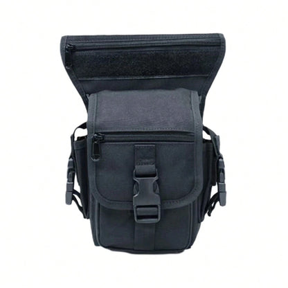 1PCS Cycling Leg Bag Outdoor Thigh Pack, Tactical Molle Waist Pack With Multi-Layer Storage Compartments, Adjustable Straps For Mountain Biking Motorcycle Riding Hiking Travel Festival Essentials EDC