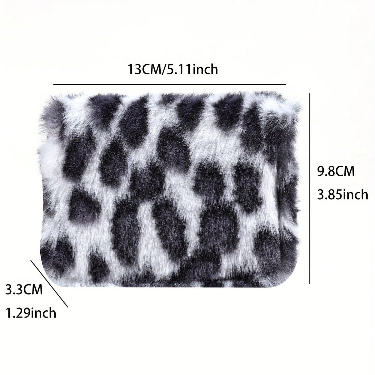 1pcs Fashion Leopard Print Women's Coin Purse Versatile Elegant PU Short Wallet Large Capacity Multi-Card Slot Multi-Functional Plush Coin Purse