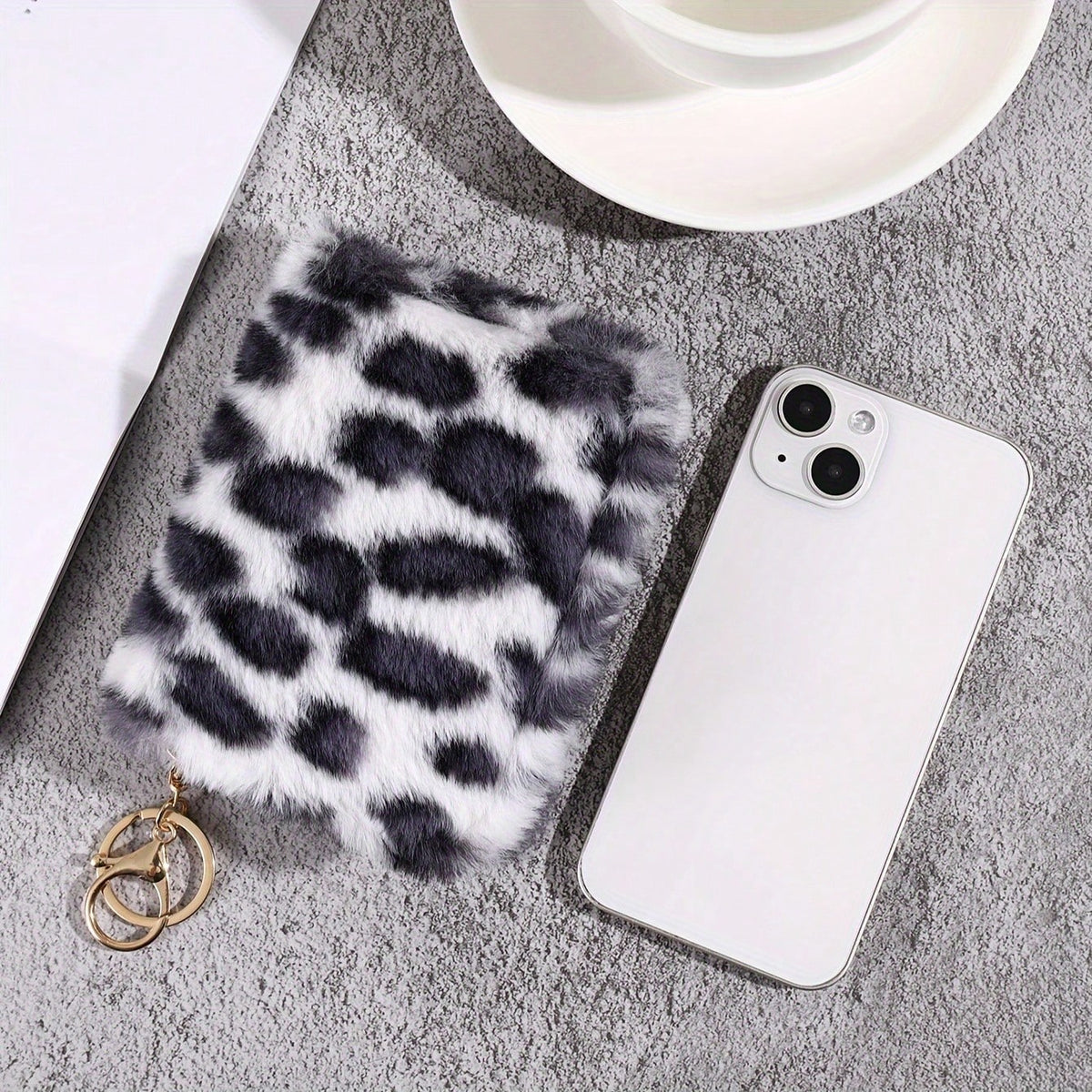 1pcs Fashion Leopard Print Women's Coin Purse Versatile Elegant PU Short Wallet Large Capacity Multi-Card Slot Multi-Functional Plush Coin Purse