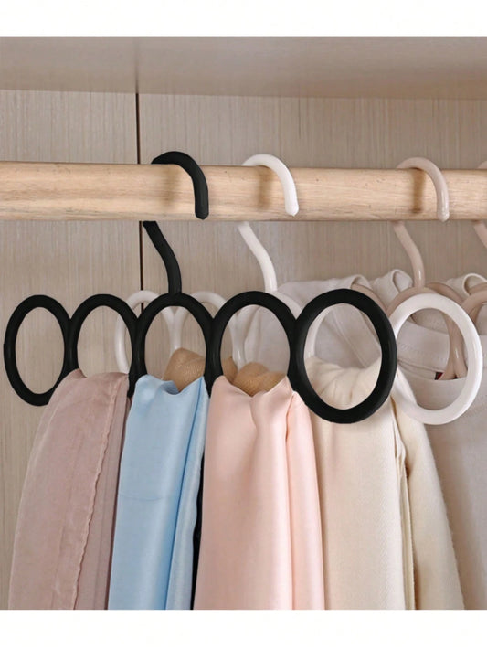 2/1pc 5-Hook Scarf Holder- Multifunctional Plastic Tie Scarf Hanger, Ideal Space-Saving Closet Organizer, Size 12.79" X 6.1", Great For Gender Reveal Parties, Birthdays, Weddings And Holidays, Perfec