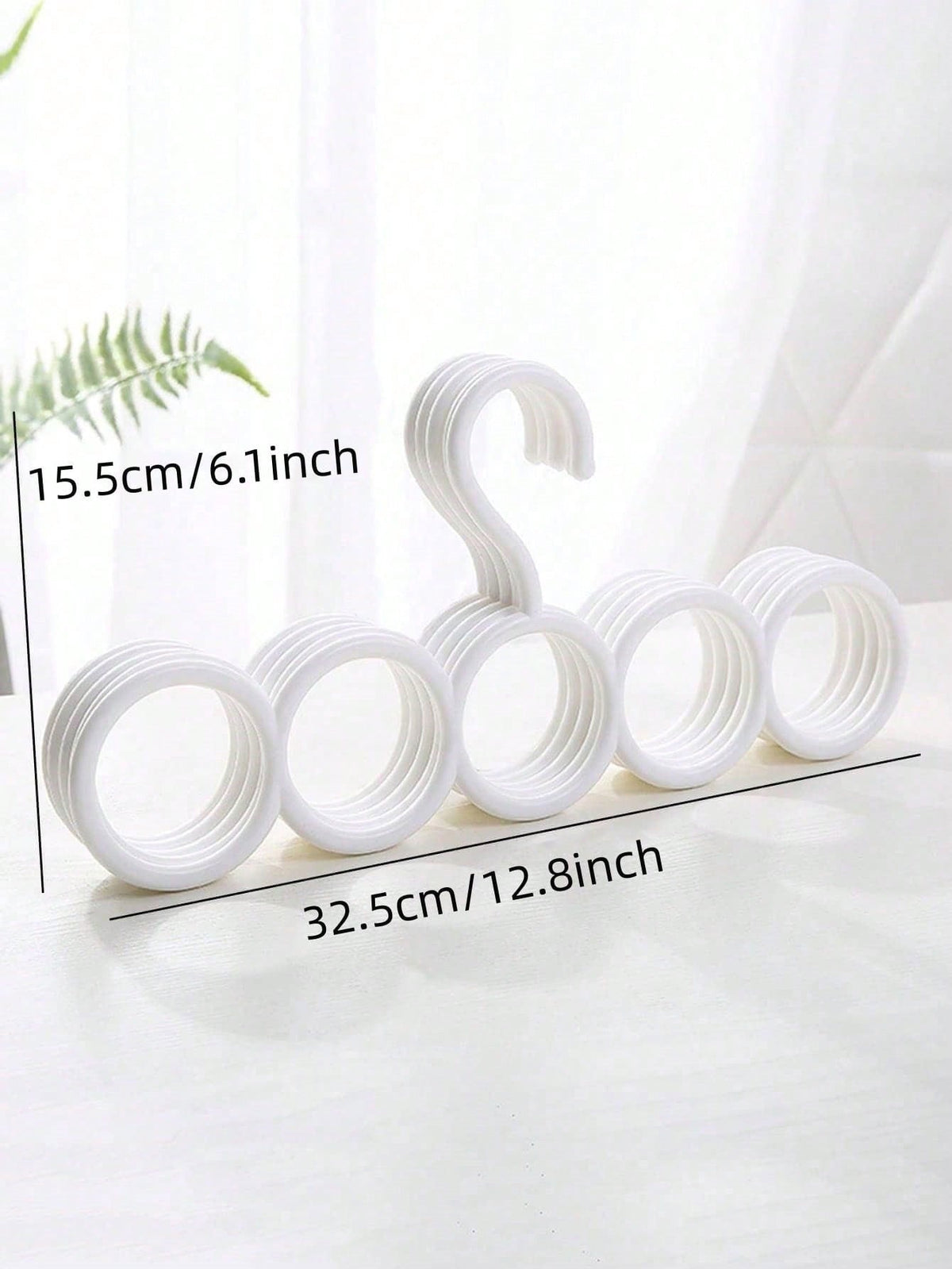 2/1pc 5-Hook Scarf Holder- Multifunctional Plastic Tie Scarf Hanger, Ideal Space-Saving Closet Organizer, Size 12.79" X 6.1", Great For Gender Reveal Parties, Birthdays, Weddings And Holidays, Perfec