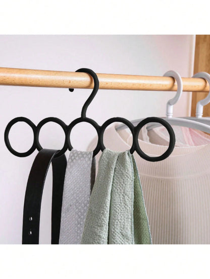2/1pc 5-Hook Scarf Holder- Multifunctional Plastic Tie Scarf Hanger, Ideal Space-Saving Closet Organizer, Size 12.79" X 6.1", Great For Gender Reveal Parties, Birthdays, Weddings And Holidays, Perfec