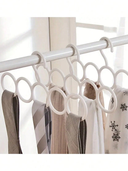 2/1pc 5-Hook Scarf Holder- Multifunctional Plastic Tie Scarf Hanger, Ideal Space-Saving Closet Organizer, Size 12.79" X 6.1", Great For Gender Reveal Parties, Birthdays, Weddings And Holidays, Perfec