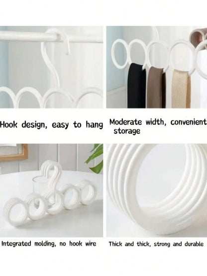 2/1pc 5-Hook Scarf Holder- Multifunctional Plastic Tie Scarf Hanger, Ideal Space-Saving Closet Organizer, Size 12.79" X 6.1", Great For Gender Reveal Parties, Birthdays, Weddings And Holidays, Perfec