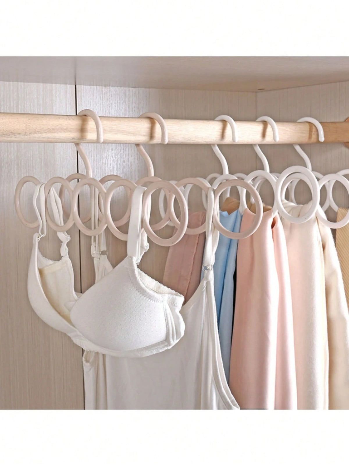 2/1pc 5-Hook Scarf Holder- Multifunctional Plastic Tie Scarf Hanger, Ideal Space-Saving Closet Organizer, Size 12.79" X 6.1", Great For Gender Reveal Parties, Birthdays, Weddings And Holidays, Perfec