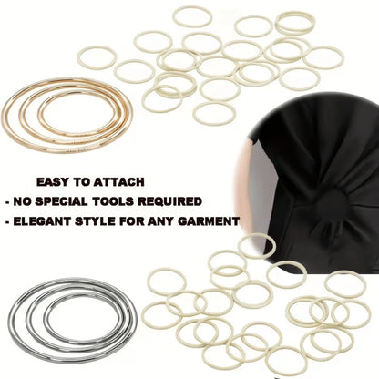2/3/4/6Pcs Invisible Clothing Accessories Rubber Band Set Shirt Skirt Clip Back Tight Metal Ring Short Sleeve T-Shirt Skirt Suit Waist Buckle Back Clip Ring, Waist Cincher