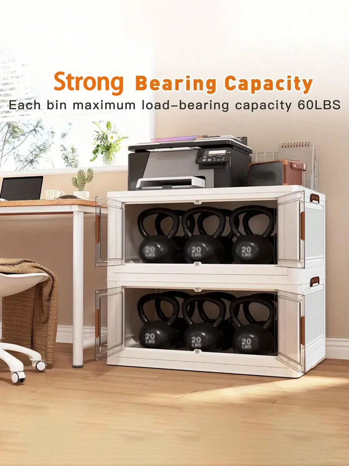 2/3/5layers Stackable Storage Bins With Lids And Doors Plastic Material Collapsible Foldable Storage Bins Living Room And Bedroom Stuff