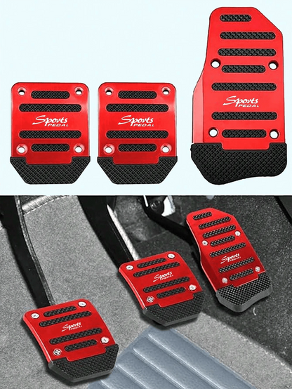 2/3 Pieces Set: Car Brake & Accelerator Pedals, Non-Slip Pedal Covers, For Manual/Automatic Transmissions- Car Accessories