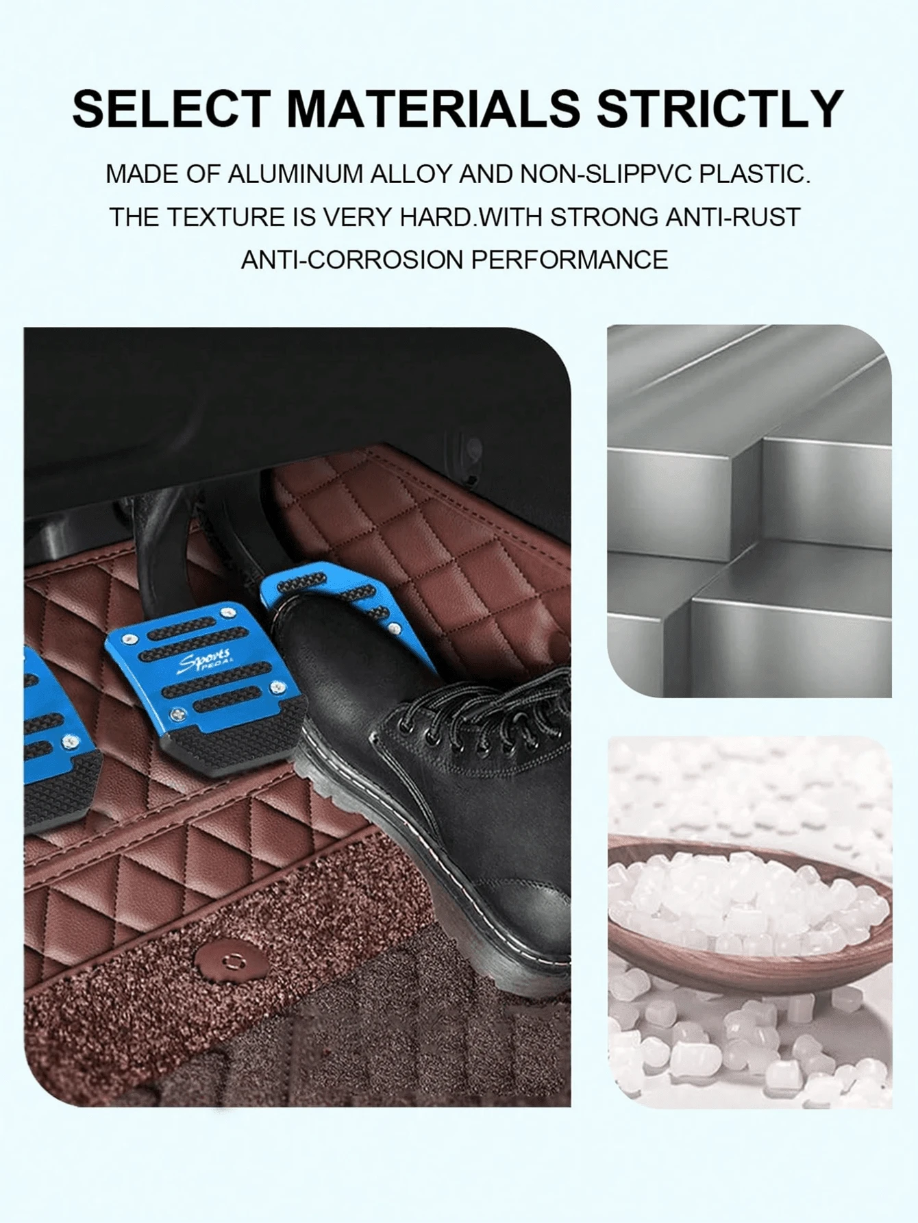 2/3 Pieces Set: Car Brake & Accelerator Pedals, Non-Slip Pedal Covers, For Manual/Automatic Transmissions- Car Accessories
