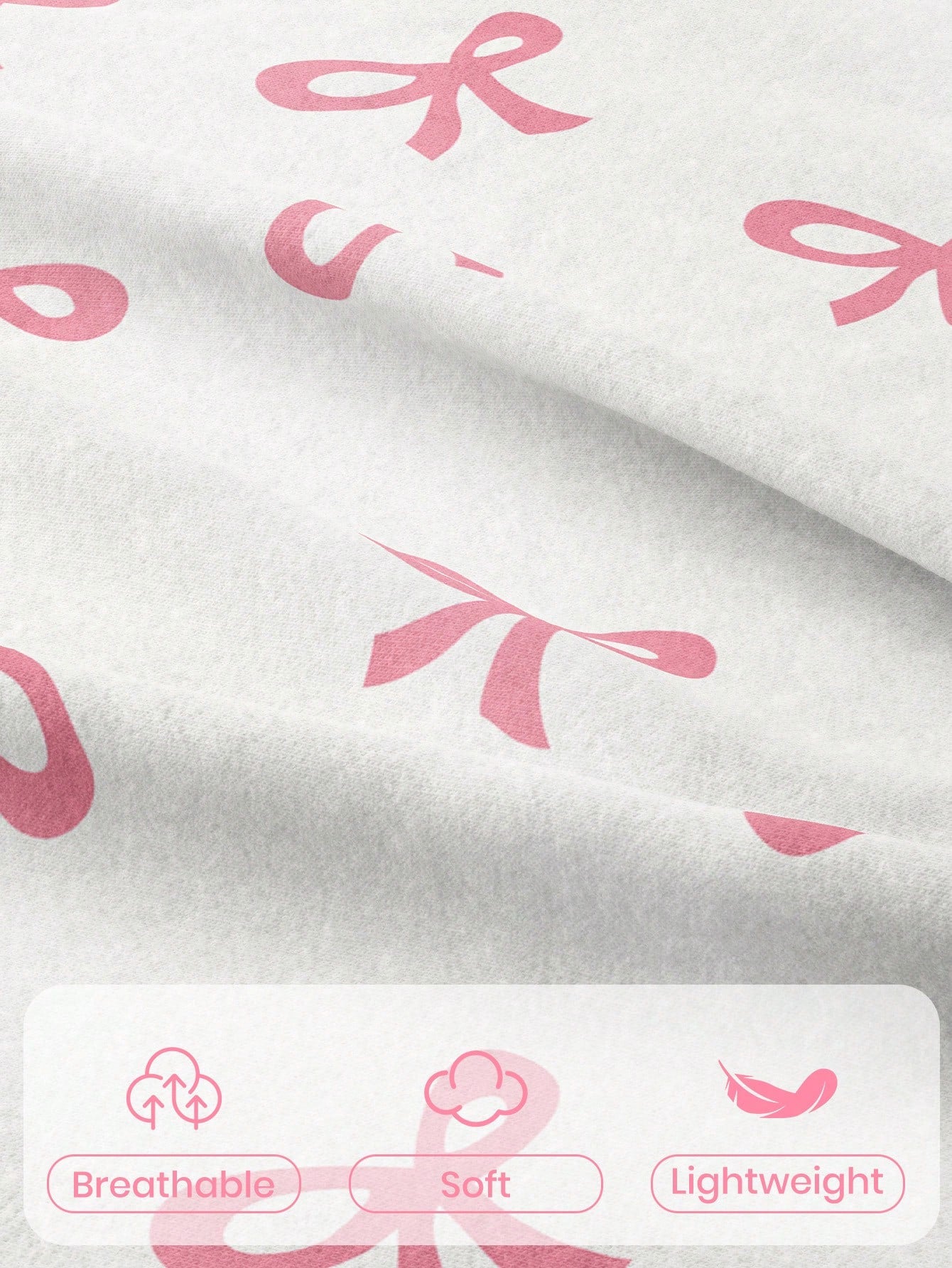2/3pcs Bedding Set, Duvet Cover Set, Pink Bow Printed Soft & Comfortable Bedding, Sweet Girl Style Bedroom Decor, Breathable Anti-Dust Microfiber, Suitable For Single/Double/King Size Beds, Includes 1