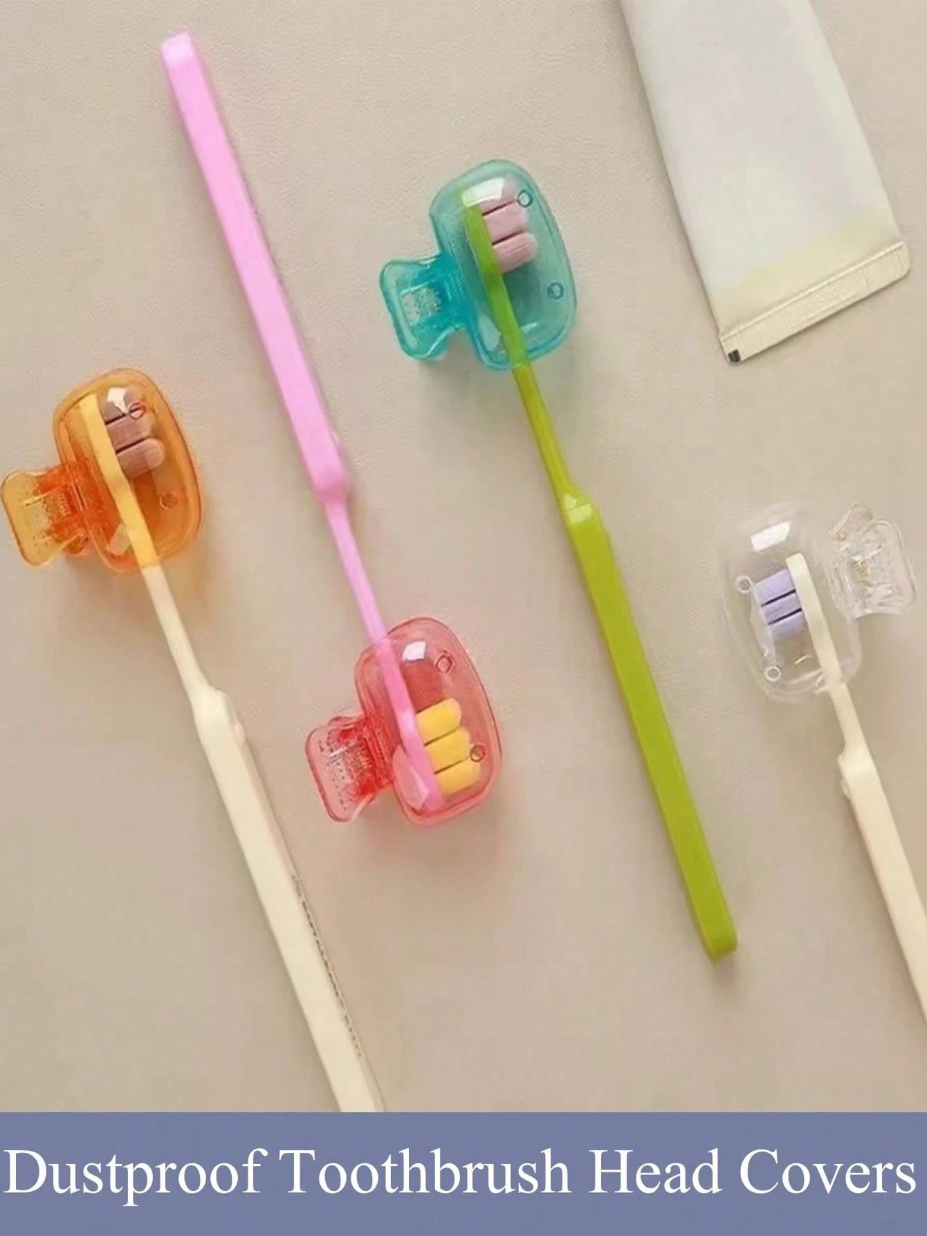 2/4/5pcs Travel Toothbrush Head Protector Cover, Electric Toothbrush Head Protective Case, Portable Plastic Clip, Home & Travel Use