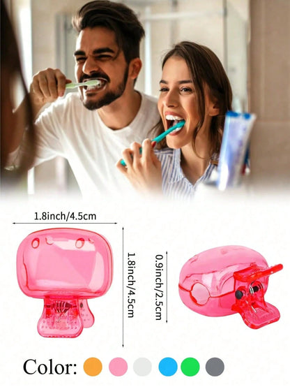 2/4/5pcs Travel Toothbrush Head Protector Cover, Electric Toothbrush Head Protective Case, Portable Plastic Clip, Home & Travel Use