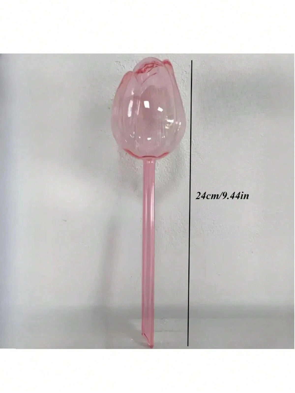 2/4 Pcs Pink Tulip Watering Globes, Narrow Mouth Design Extends Watering Time, Suitable For Indoor And Outdoor Plants, Self-Watering Planter