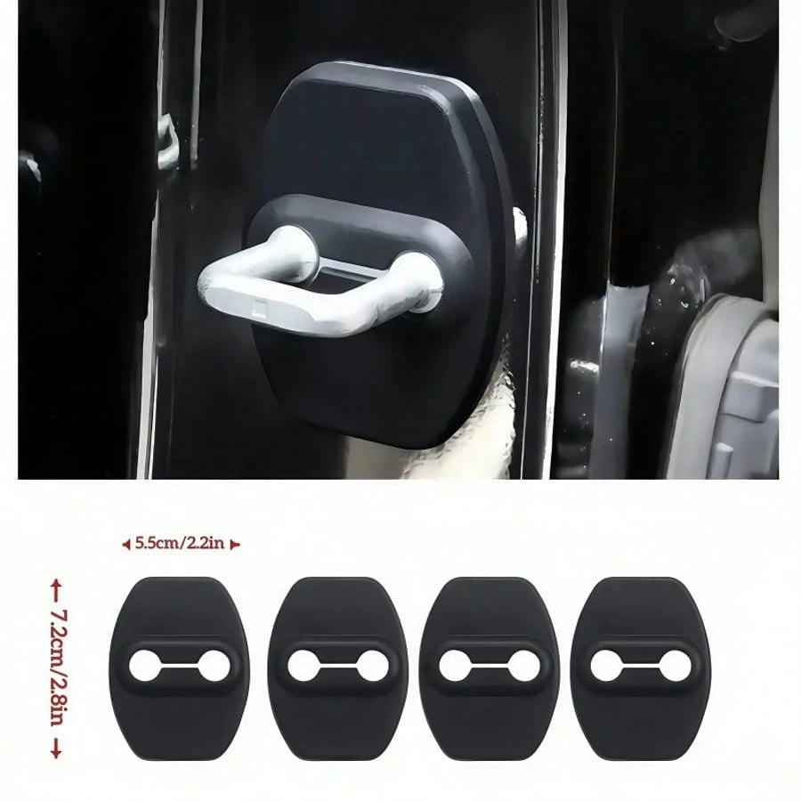 2/4pcs Car Door Lock Silicone Covers, Shock Absorbing Anti-Noise, Wear-Resistant Protection, Effectively Protect Car Door Locks