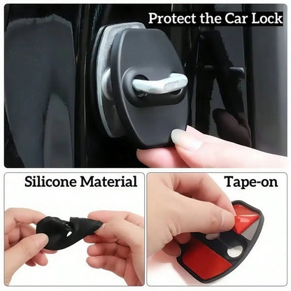 2/4pcs Car Door Lock Silicone Covers, Shock Absorbing Anti-Noise, Wear-Resistant Protection, Effectively Protect Car Door Locks