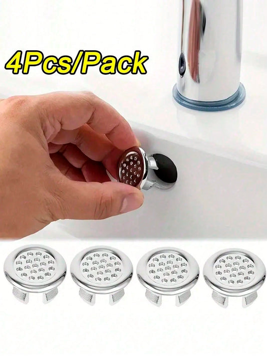 2/4pcs Plastic Sink Overflow Covers, Suitable For Kitchen And Bathroom, Basinim Bathtub Drain Plugs, Round Sink Overflow Rings (Suitable For 22-24mm Hole Diameter), Party, Wedding, Easter, Mother's Da