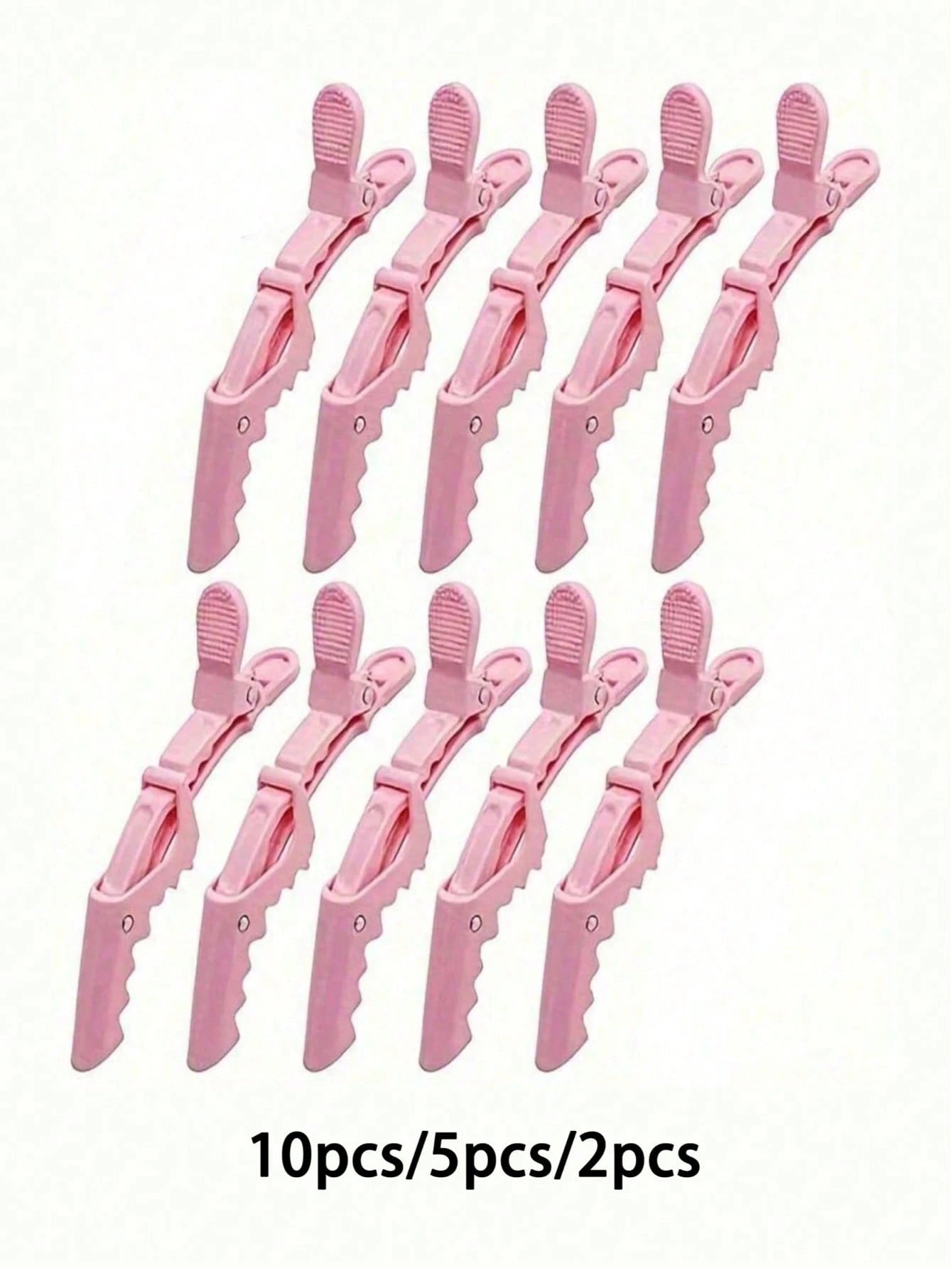 2/5/10pcs Non-Slip Plastic Crocodile Hair Clips, Long Mouth & Crane Mouth Sectioning Clips, Multi-Functional Hair Positioning Clips, Professional Salon Hair Styling Tools, Suitable For Barbers, Hairst