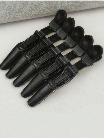 2/5/10pcs Non-Slip Plastic Crocodile Hair Clips, Long Mouth & Crane Mouth Sectioning Clips, Multi-Functional Hair Positioning Clips, Professional Salon Hair Styling Tools, Suitable For Barbers, Hairst