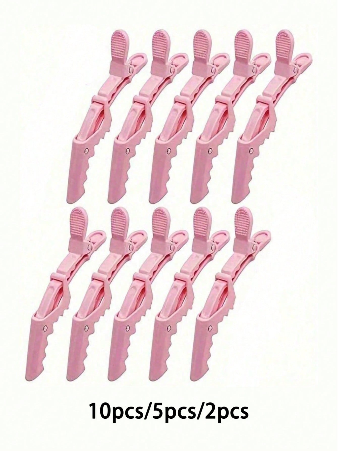 2/5/10pcs Non-Slip Plastic Crocodile Hair Clips, Long Mouth & Crane Mouth Sectioning Clips, Multi-Functional Hair Positioning Clips, Professional Salon Hair Styling Tools, Suitable For Barbers, Hairst