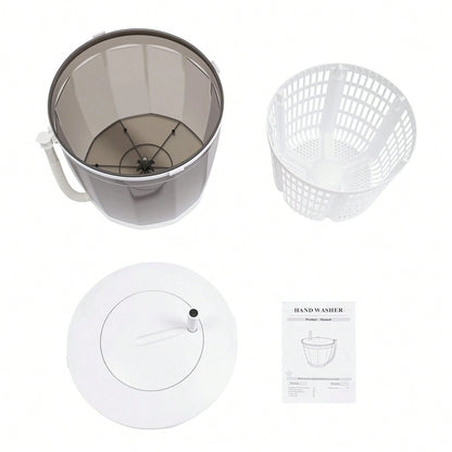 2 In 1 Non-Electric Washing Machine, Compact Washer Spin Dryer, Hand Washer