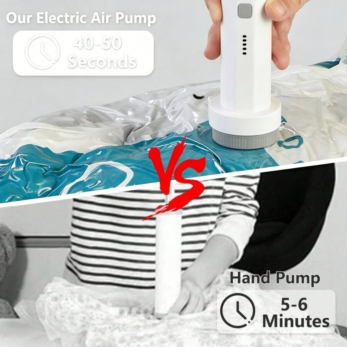2-In-1 Vacuum Pump With Vacuuming And Inflating Functions, Suitable For Vacuum Packaging, Clothing Storage, Such As Swim Rings, Outdoor Inflatable Sleeping Pads And Inflatable Toys. Camping. Summer.