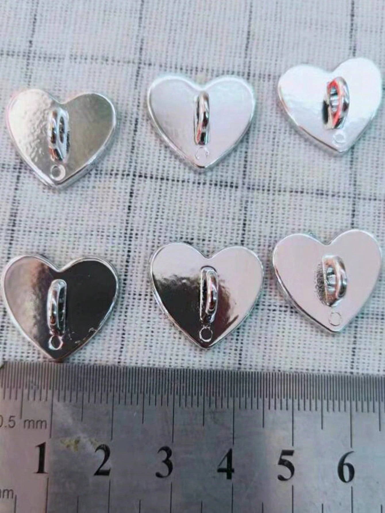 2 Pcs Diy Phone Case Decoration Accessory With Adhesive Base, Heart Shaped Pendant And Hanging Hook