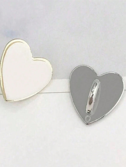 2 Pcs Diy Phone Case Decoration Accessory With Adhesive Base, Heart Shaped Pendant And Hanging Hook