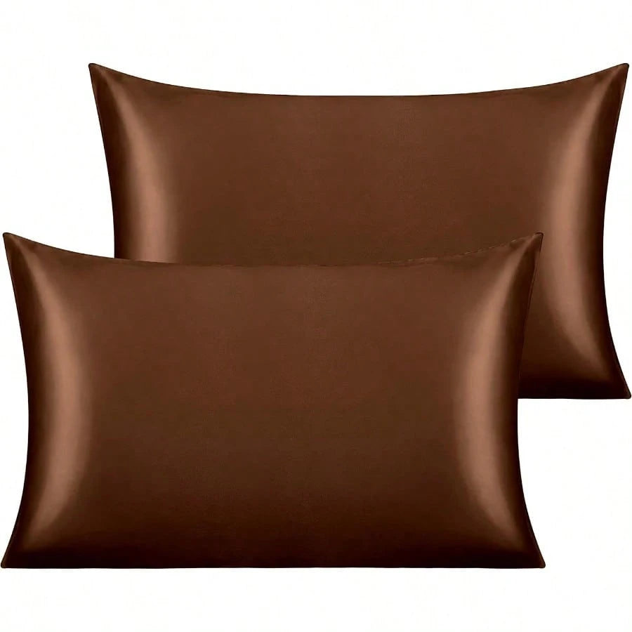 2 PCS Silk Satin Toddler Pillowcases- Super Soft And Silky 14x20 Pillow Covers- Envelope Closure Purple Cooling Travel Pillow Cases For Nursery, Kids, Boys And Girls, 14 X 20 Inches