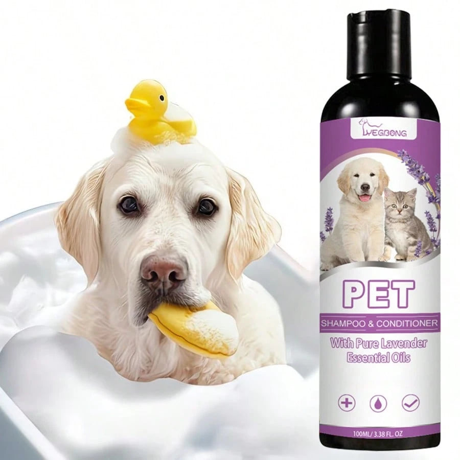 2-Piece Pack- Pure Lavender Essential Oil Pet Shampoo- Has The Functions Of Cleaning, Moisturizing And Adding Fragrance. Does Not Contain Irritating Ingredients. This Is A Pet-Friendly Shampoo Speci