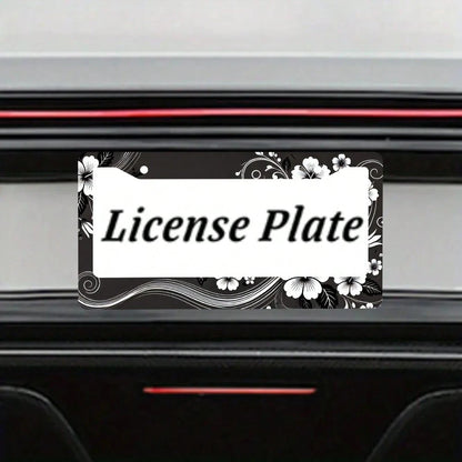 2-Piece Set, Hibiscus Flower License Plate Frame, Aloha Hawaiian Floral License Plate, Fun License Plate Accessories, License Plate Holder, Colorful Decoration 12. 3inch X 6. 3inch Suitable For Standa