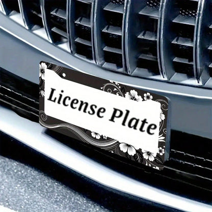 2-Piece Set, Hibiscus Flower License Plate Frame, Aloha Hawaiian Floral License Plate, Fun License Plate Accessories, License Plate Holder, Colorful Decoration 12. 3inch X 6. 3inch Suitable For Standa