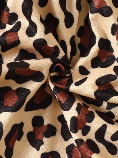 2 Pieces Fashion Leopard Print Baby Dress