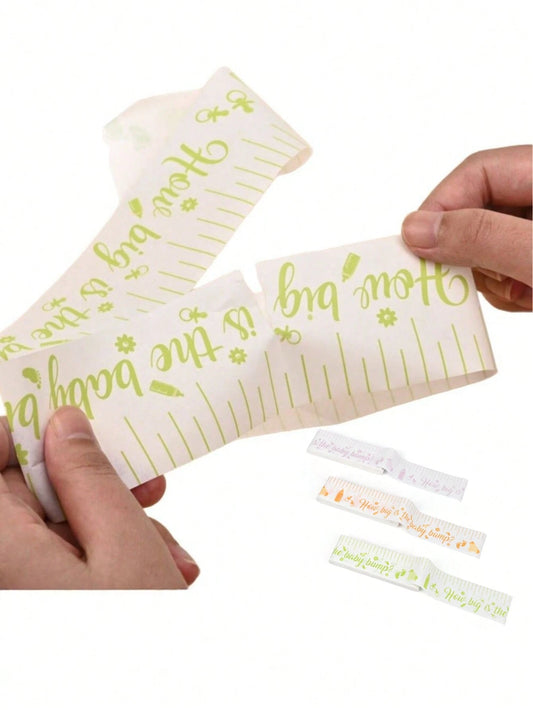 2 Rolls Baby Shower Belly Measuring Game "How Big Is Baby" Waist Measurement Tape With Gender Reveal Party Supplies, 2 Inches X 150 Feet