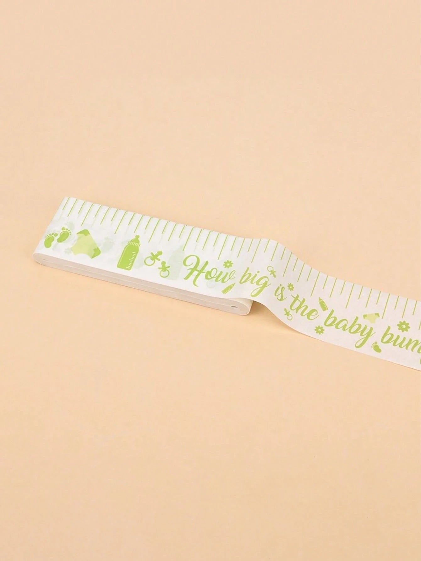 2 Rolls Baby Shower Belly Measuring Game "How Big Is Baby" Waist Measurement Tape With Gender Reveal Party Supplies, 2 Inches X 150 Feet
