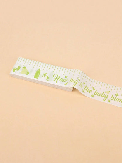 2 Rolls Baby Shower Belly Measuring Game "How Big Is Baby" Waist Measurement Tape With Gender Reveal Party Supplies, 2 Inches X 150 Feet