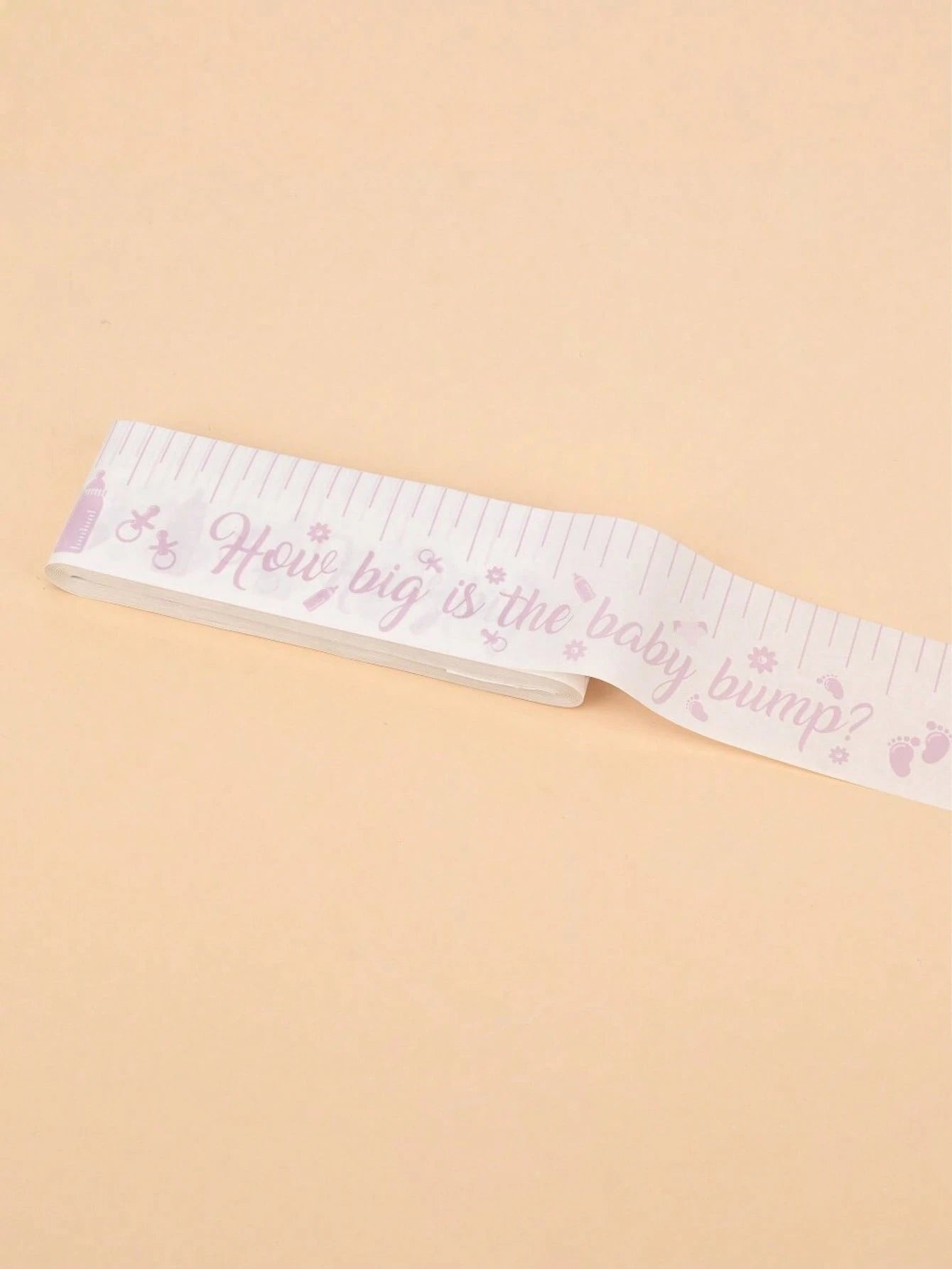 2 Rolls Baby Shower Belly Measuring Game "How Big Is Baby" Waist Measurement Tape With Gender Reveal Party Supplies, 2 Inches X 150 Feet