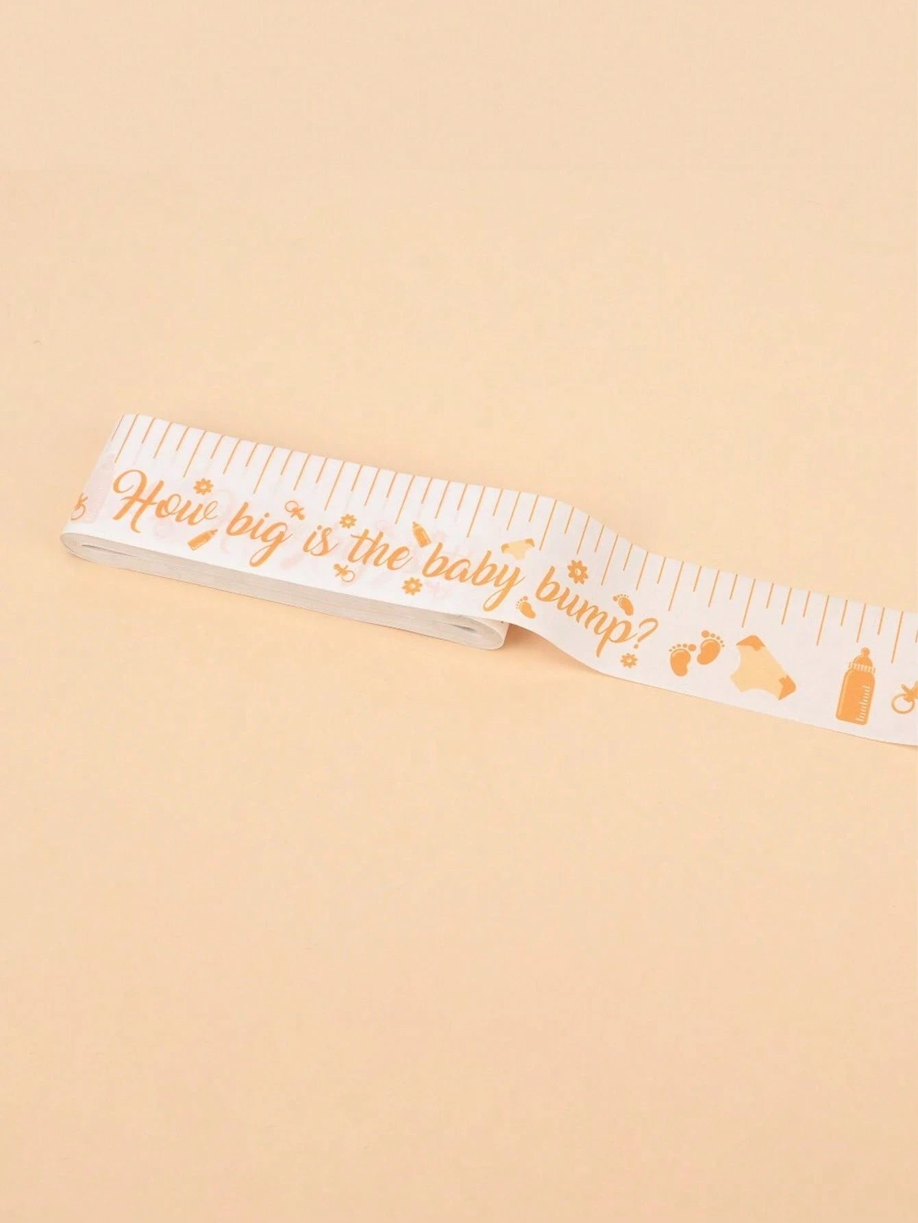 2 Rolls Baby Shower Belly Measuring Game "How Big Is Baby" Waist Measurement Tape With Gender Reveal Party Supplies, 2 Inches X 150 Feet