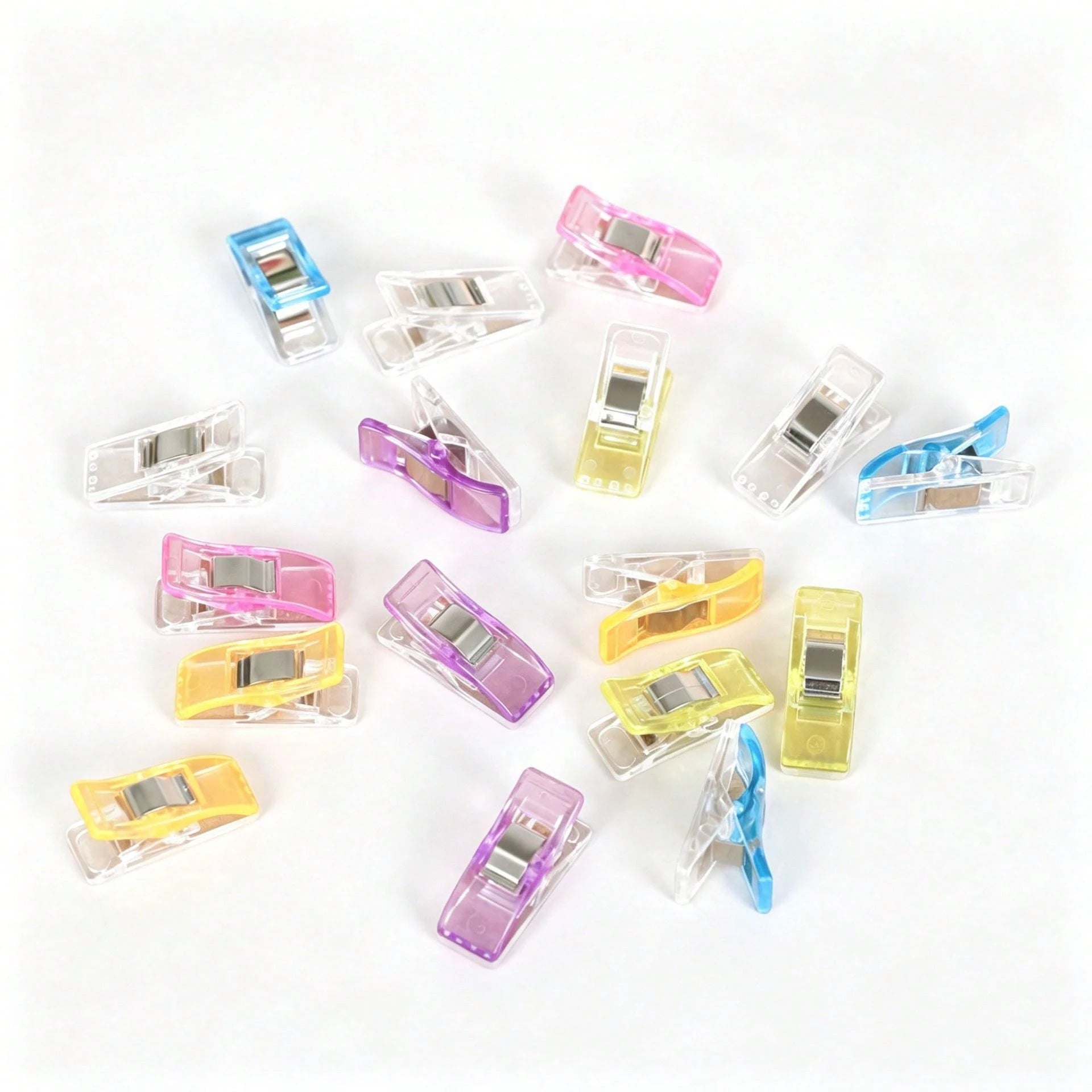 20/50/100pcs Colorful Sewing Clips, Multi-Purpose Plastic Crochet Knitting Clothing Clips, Colorful Binding Clips With Rotary Cutter