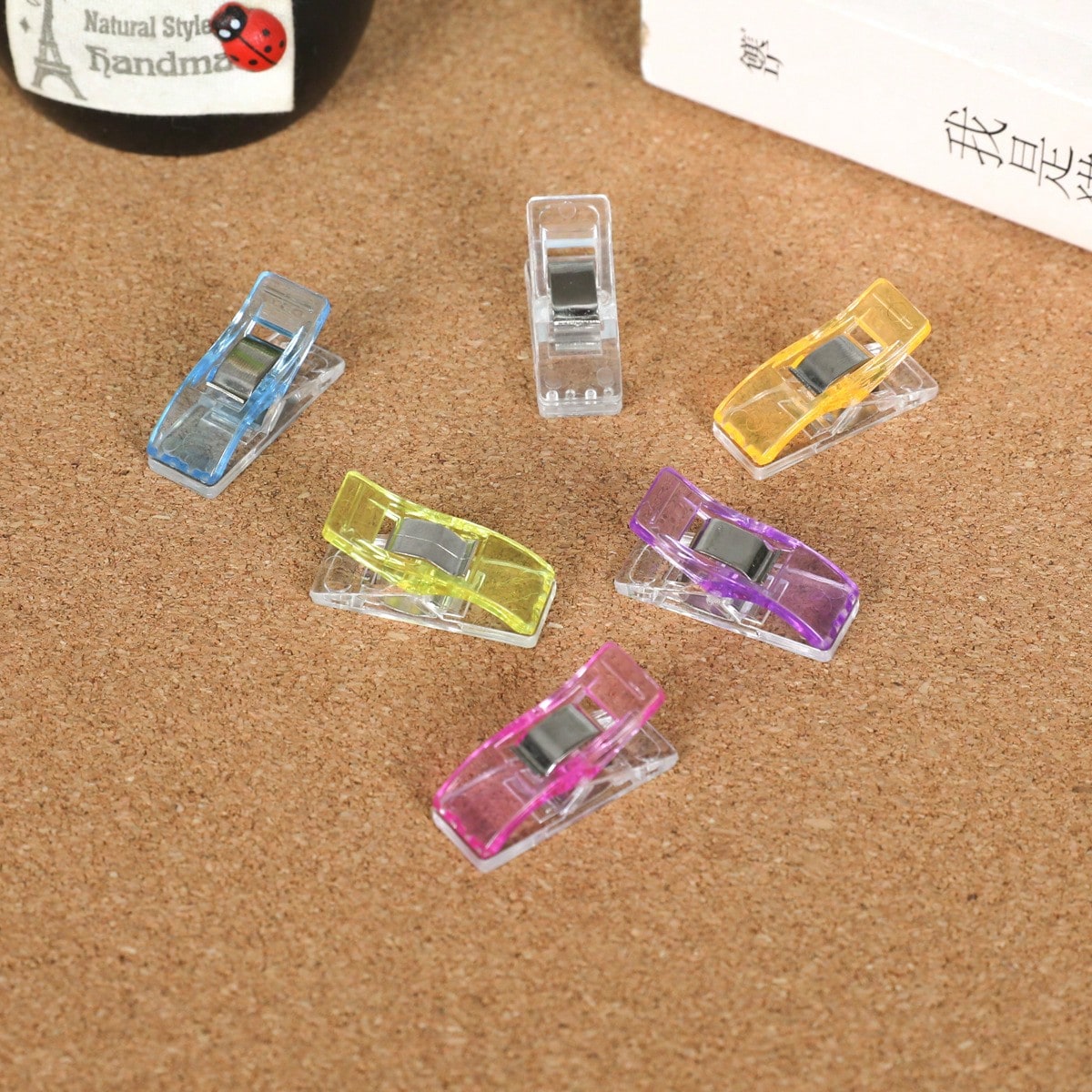 20/50/100pcs Colorful Sewing Clips, Multi-Purpose Plastic Crochet Knitting Clothing Clips, Colorful Binding Clips With Rotary Cutter