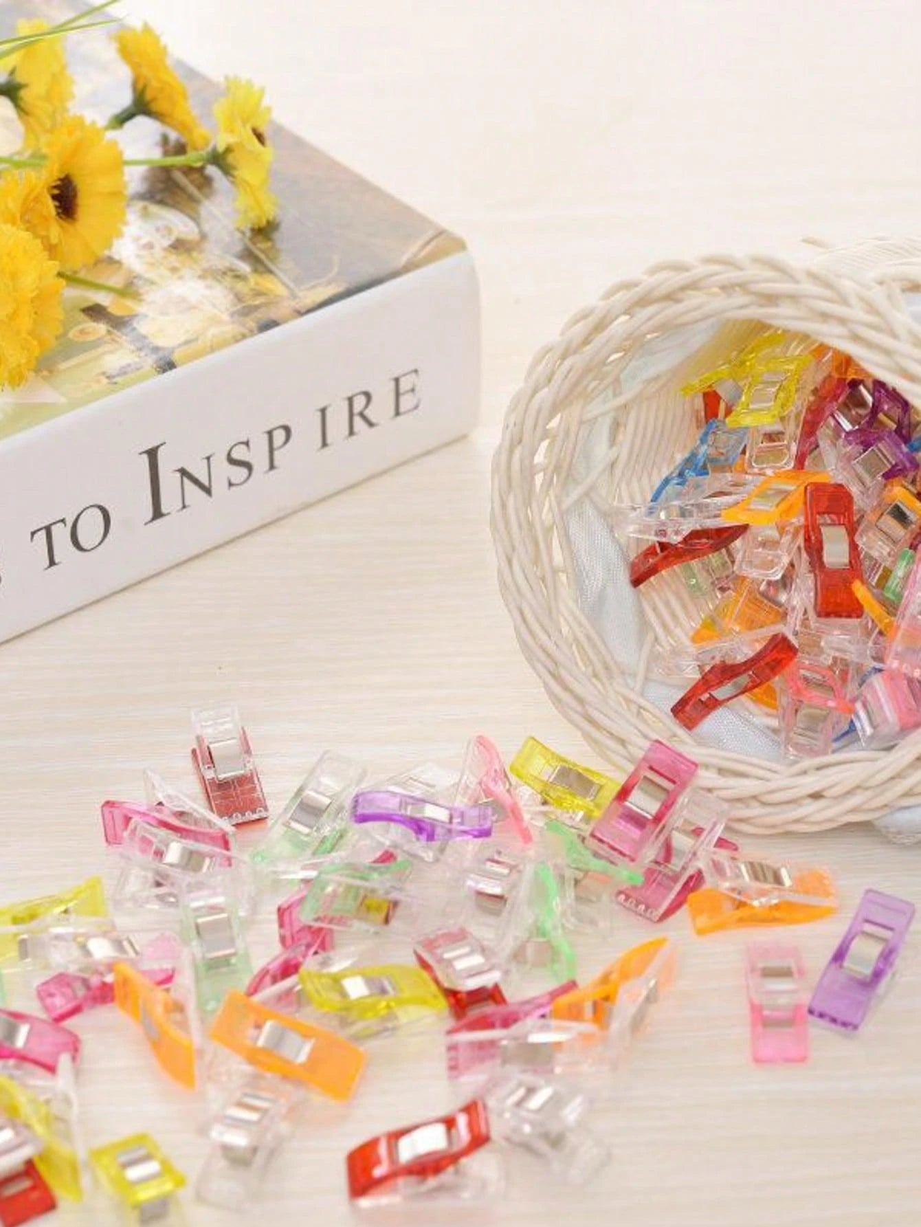 20/50/100pcs Colorful Sewing Clips, Multi-Purpose Plastic Crochet Knitting Clothing Clips, Colorful Binding Clips With Rotary Cutter