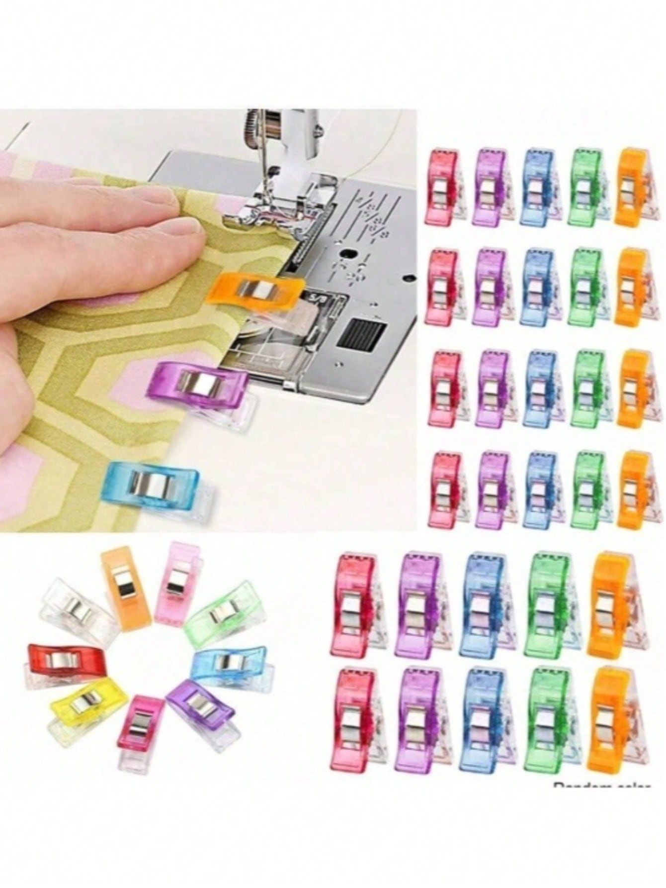 20/50/100pcs Colorful Sewing Clips, Multi-Purpose Plastic Crochet Knitting Clothing Clips, Colorful Binding Clips With Rotary Cutter