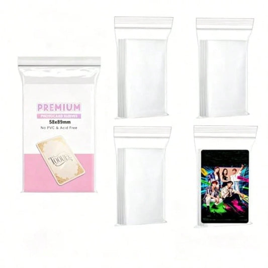 200 Pcs Potocard Eeves 58*89mm 4 Mil Tick Ultra Clear Poto Card Eeves PVC Free And Acid Free Potoca Older Ca Collector, Lovers. 200, 58*89mm