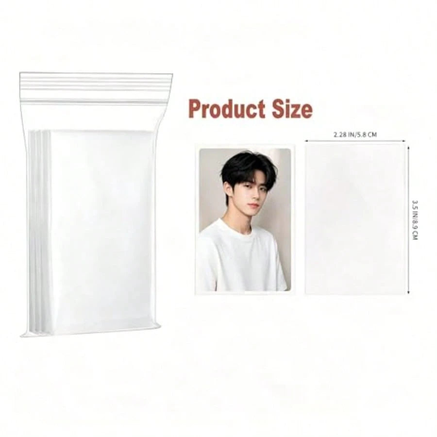 200 Pcs Potocard Eeves 58*89mm 4 Mil Tick Ultra Clear Poto Card Eeves PVC Free And Acid Free Potoca Older Ca Collector, Lovers. 200, 58*89mm