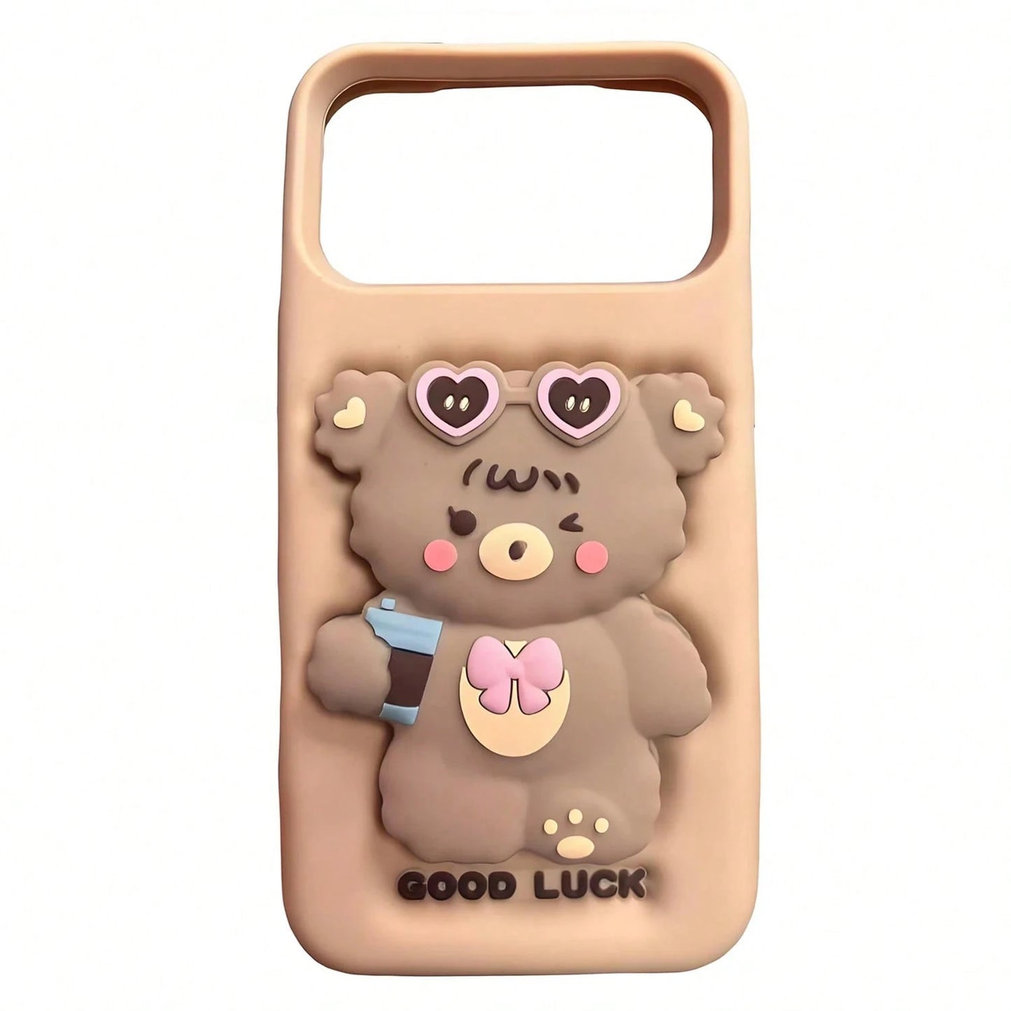 2025 New Design 17, 17 Pro, 17 Pro 3D Cute Cartoon Soft Silicone Shockproof Protective Covers Phone Back